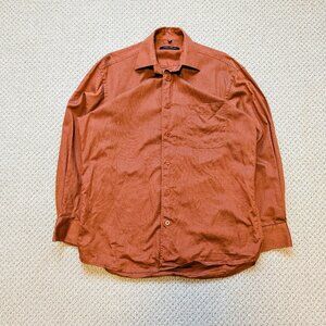 Klauss Boehler Button Up Dress Shirt Men's 15.5 R Copper